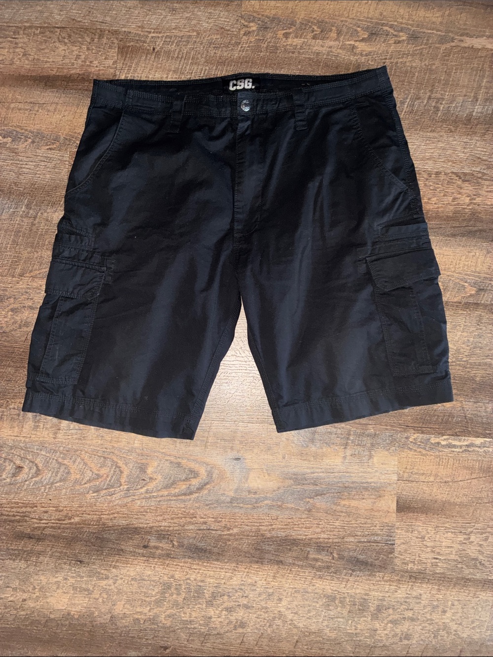 CSG Men's Black Cargo Shorts with Utility Pockets